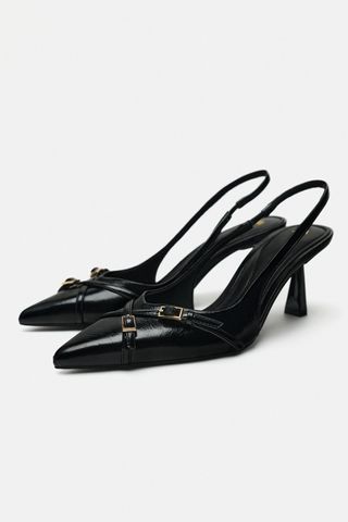 Zara + Heeled Shoes With Buckle Detail