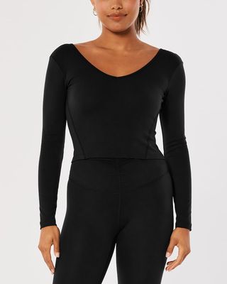 Gilly Hicks + Go Recharge Long-Sleeve V-Neck Top