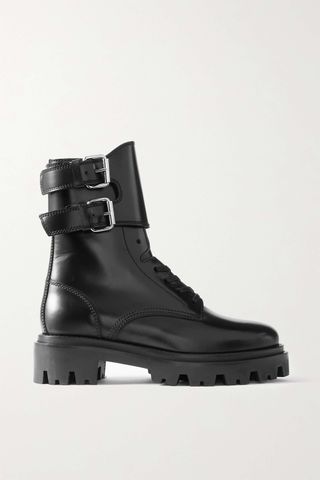 Isabel Marant + Cimky Buckled Leather Ankle Boots