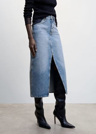 Mango + Midi Denim Skirt