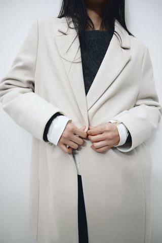 H&M + Single-Breasted Coat