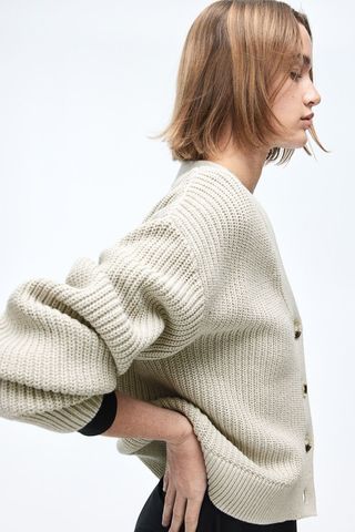 H&M + Rib-Knit Cardigan