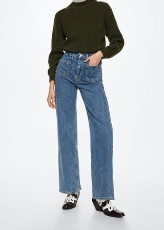 Mango + Wide-Leg Jeans With Pockets