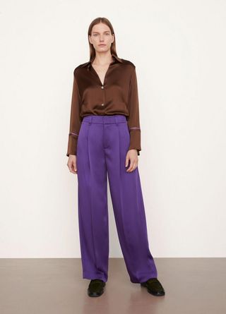 Vince + Satin Wide Leg Pant