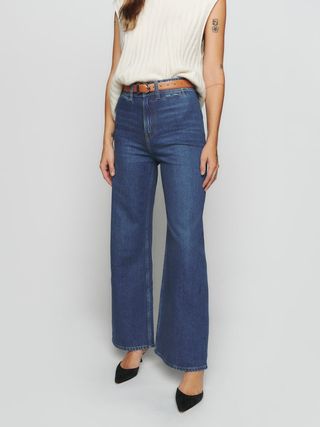 Reformation + Thea High Rise Wide Leg Jeans