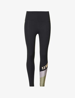 P.E Nation + Reaction Brand-Print Stretch-Recycled Polyester Leggings
