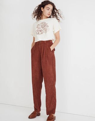 Madewell + Corduroy High-Rise Tapered Pants