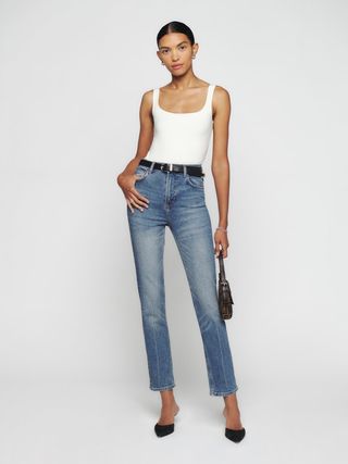 Reformation + Liza Ultra High Rise Straight Jeans