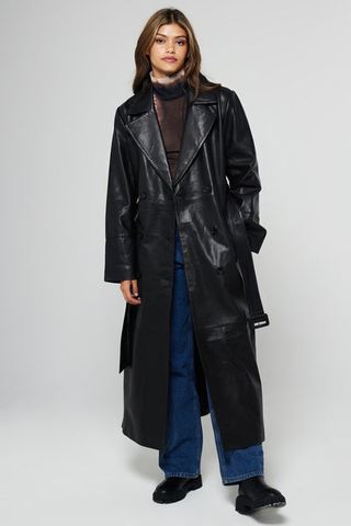 Aligne + Gens Leather Coat