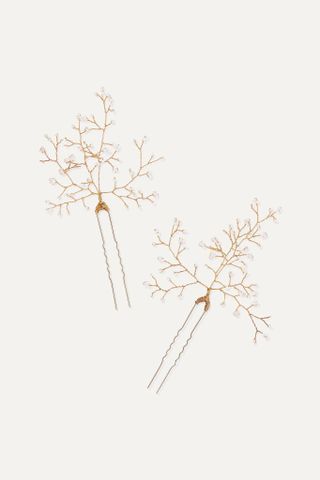 14/Quatorze + Baby's Breath Set of Two Hair Pins