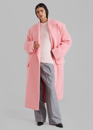 Frankie Shop + John Oversized Coat in Pink