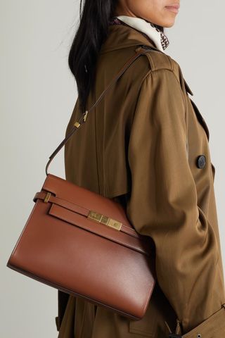 Saint Laurent + Manhattan Leather Shoulder Bag