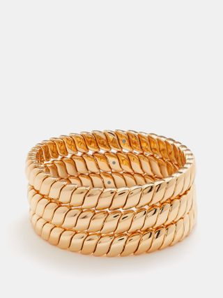 Roxanne Assoulin + Set of Three Smooth Moves Gold-Plated Bracelets