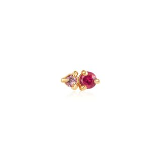 Stone & Strand + Ruby and Pink Sapphire Prong Stud