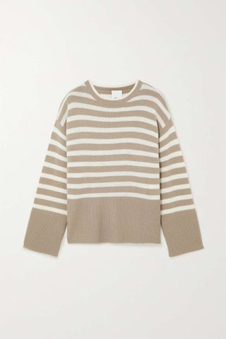 Allude + Striped Wool and Cashmere-Blend Sweater