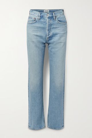 Agolde + 90's Pinch Waist High-Rise Straight-Leg Organic Jeans