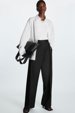 COS + Straight-Leg Crossover Waist Trousers