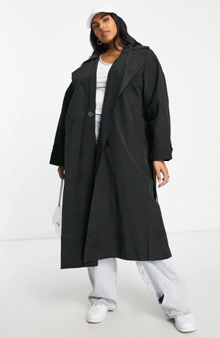 Asos Design + Cotton & Nylon Trench Coat