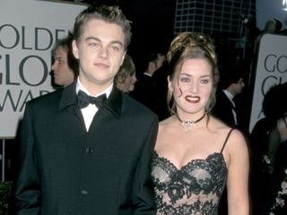 Leonardo DiCaprio and Kate Winslet at an award show.