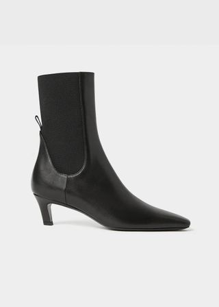 Totême + The Mid Heel Boot in Black