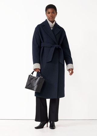 & Other Stories + Voluminous Belted Wool Coat