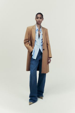 Zara + Menswear Style Wool Blend Coat