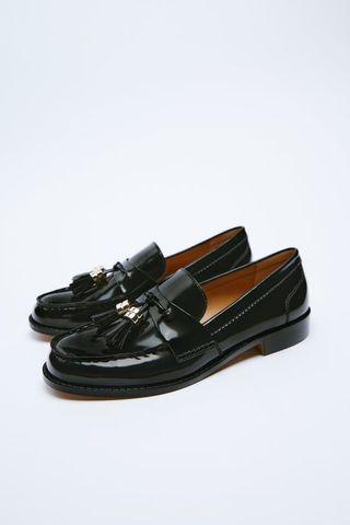 Zara + Flat Tassel Loafers