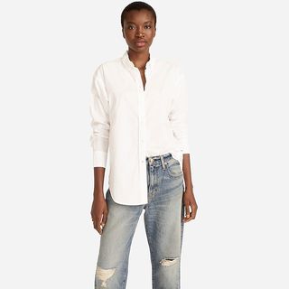 J.Crew + Relaxed-Fit Washed Cotton Poplin Shirt