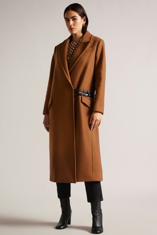 Ted Baker + Frejia City Coat With Detachable Strap Detail
