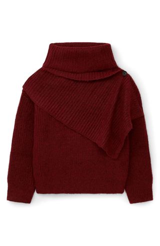 Thakoon + Turtleneck Scarf Sweater