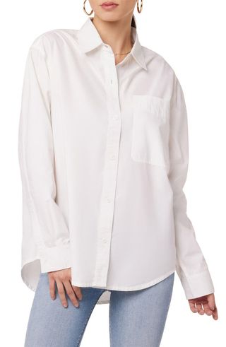 Hudson Jeans + Oversize Cotton Button-Up Shirt