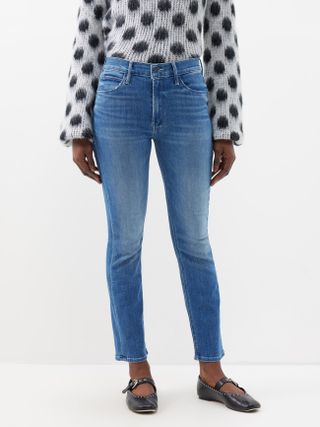 Mother + The Mid Rise Dazzler Ankle Jeans