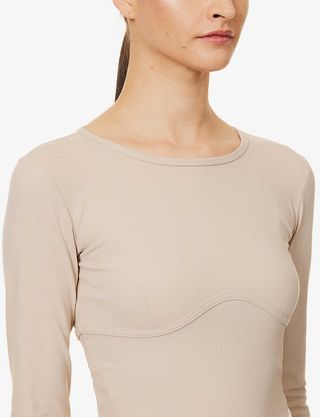 Lorna Jane + Contour Active long-sleeved stretch-jersey top