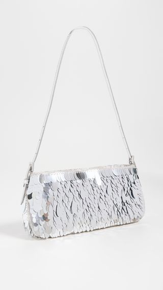 By Far + Dulce Silver Sequins Shoulder Bag