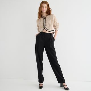 J.Crew + Relaxed Drapey Crepe Trouser