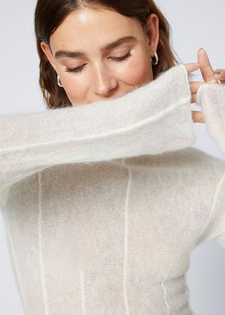 & Other Stories + Fitted Light Mohair Turtleneck