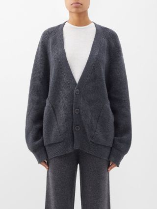 Raey + Responsible Wool-Blend Pocket Front Cardigan