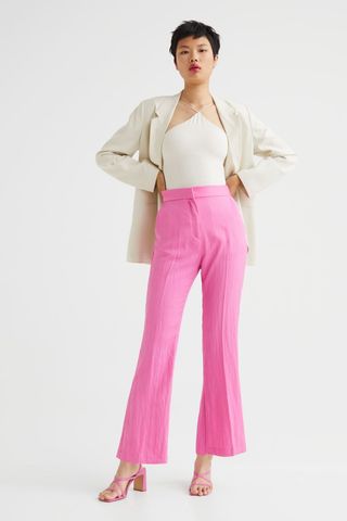 H&M + Flared Lyocell-Blend Trousers