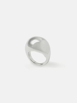 Jigsaw + Chunky Dome Ring in Silver