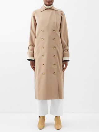 Totême + Double-Breasted Cotton-Blend Gabardine Trench Coat