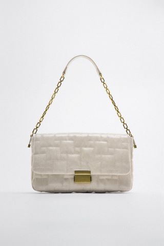 Zara + Quilted Shoulder Bag