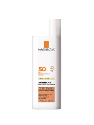La Roche-Posay + Anthelios 50 Mineral Sunscreen Tinted for Face, Ultra-Light Fluid Spf 50 With Antioxidants