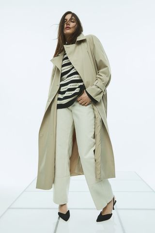 H&M + Double-Breasted Trench Coat