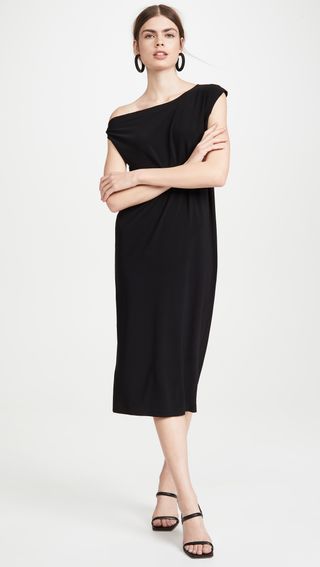 Norma Kamali + Drop Shoulder Dress