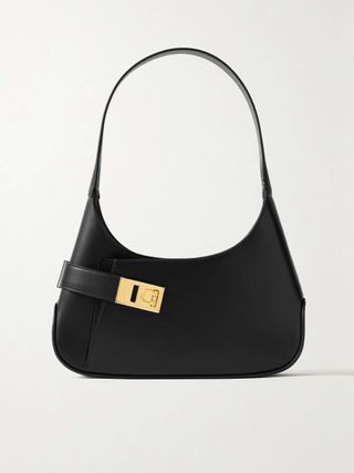 Ferragamo + Embellished Leather Shoulder Bag