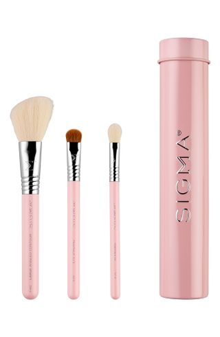 Sigma Beauty + Essential Trio Light Pink Travel Size Brush Set