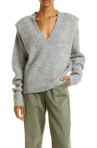 Pistola + Camille V-Neck Cotton Sweater