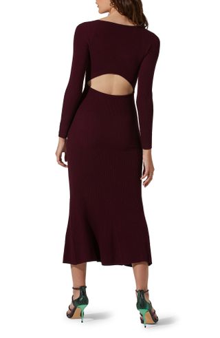 Astr the Label + Cuout Long Sleeve Midi Sweater Dress