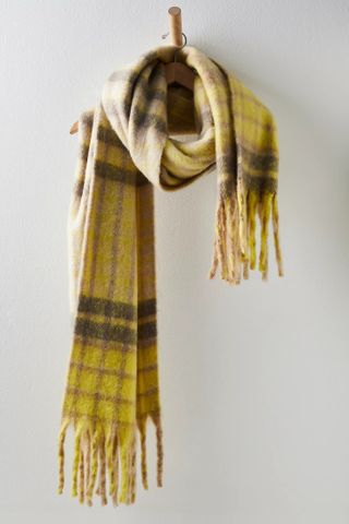 Free People + Falling For You Brushed Plaid Scarf