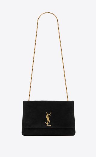 Saint Laurent + Kate Medium Reversible Chain Bag in Suede and Smooth Leather